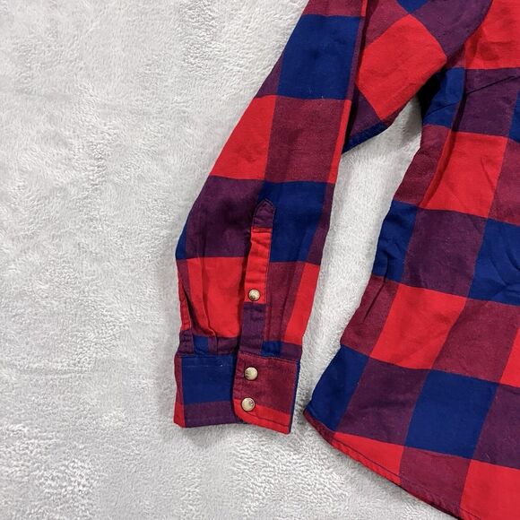 Jachs Pearl Snap Shirt XXL Girlfriend Bea Flannel Plaid CowGirl Western NWT - Picture 7 of 12